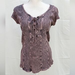 Daytrip knit top Size XL Mauve/Gray